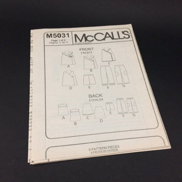 McCalls 5031 Pattern Toddler Child Tops Shorts Capri Pants Sz 1 2 3 Summer Uncut - Picture 8 of 11